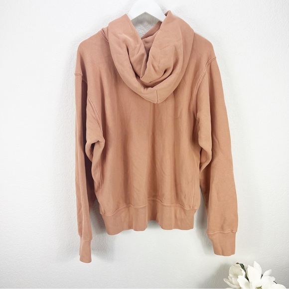 Les Tien Relaxed Cotton Pullover Hoodie Mauve Size Medium M - Picture 5 of 10